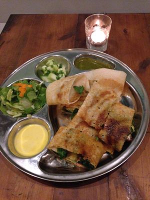 Tapa plate of dosa at Dosa Nova in Sitges