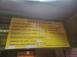 Menu at Pita Pockets in Northampton