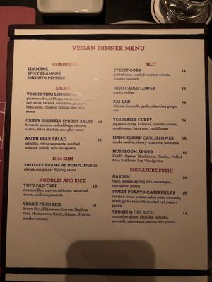 You can ask for their Vegan menu at Sunda in Chicago
