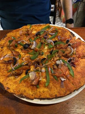 Vegan pizza  at El Centro in Kota Kinabalu