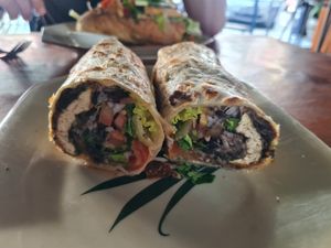 Mexican rice wrap with tofu at El Centro in Kota Kinabalu