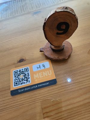 Digital menu at Alpukat Bistro in Jakarta