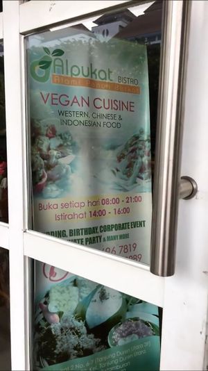 Entrance  at Alpukat Bistro in Jakarta