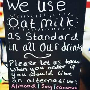 Our milk options  at The Plant Academy - Pop-Up in Southport