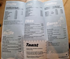 Menu at Koffiebar Sowieso in Breda