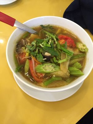 Sour soup at Loving Hut Thai Duong in Phu Quoc