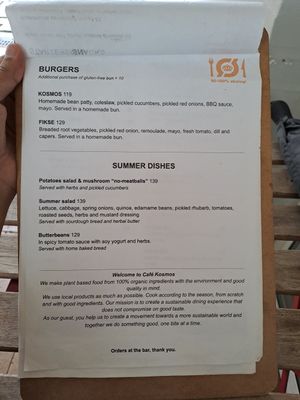 Menu3 at Cafe Kosmos in Odense