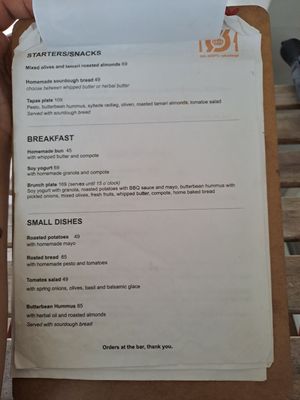 Menu4 at Cafe Kosmos in Odense