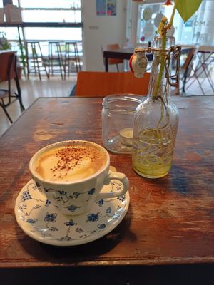 Cappuccino at Cafe Kosmos in Odense