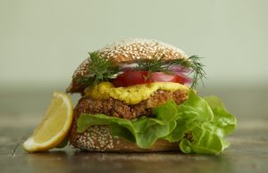 Fikse burger at Cafe Kosmos in Odense