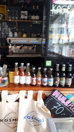 Main counter at Cafe Kosmos in Odense