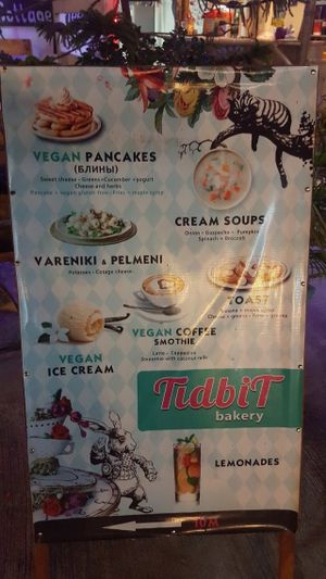 Menu at Tidbit Bakery in Koh Phangan