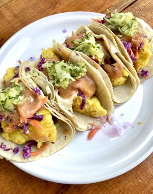 Cauliflower tacos 🌮 at El Vegano in Guadalajara