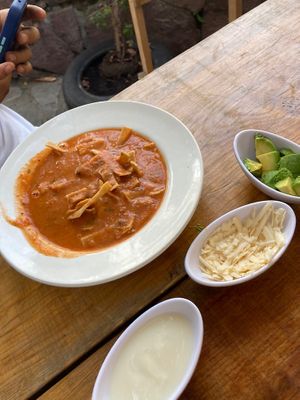 Sopa tortilla   at El Vegano in Guadalajara