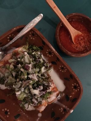 Enchiladas at El Vegano in Guadalajara