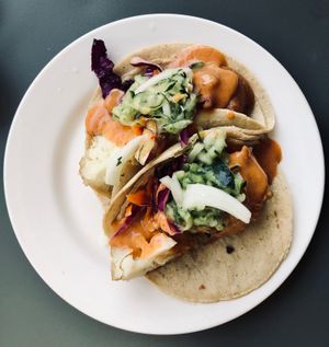 Tacos de coliflor at El Vegano in Guadalajara
