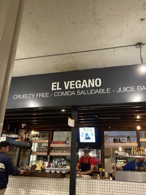 In the food court  at El Vegano in Guadalajara