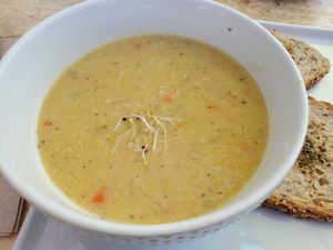 Lentil soup at Green Table Cafe in Los Angeles
