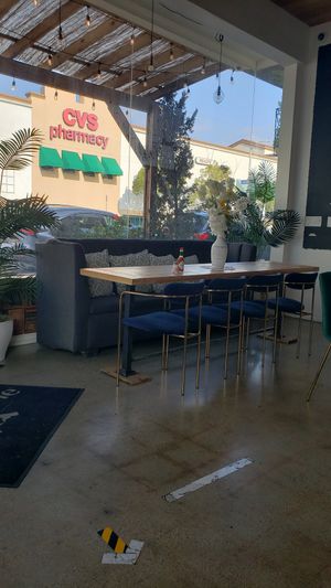 Great in door seating at Green Table Cafe in Los Angeles