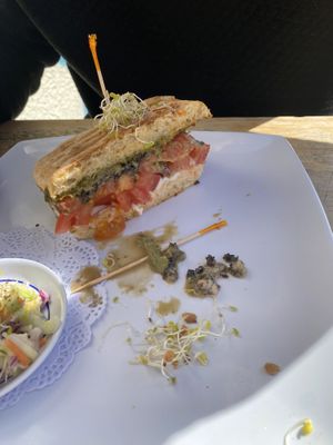 Pesto panini!   at Green Table Cafe in Los Angeles
