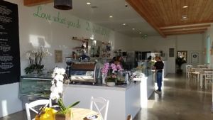 inside at Green Table Cafe in Los Angeles