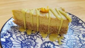 raw key lime mousse pie / stevia sweetened at Green Table Cafe in Los Angeles