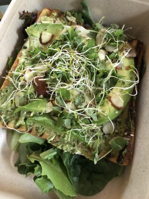 Avocado toast at Green Table Cafe in Los Angeles