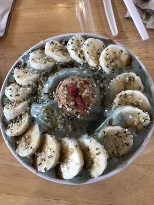 Smoothie bowl! Delicious! at Green Table Cafe in Los Angeles