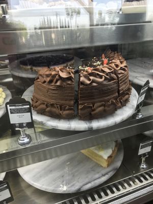 Chocolate cake at Green Table Cafe in Los Angeles