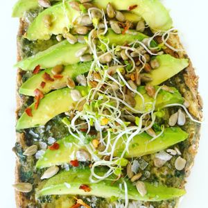 Avocado Toast  at Green Table Cafe in Los Angeles