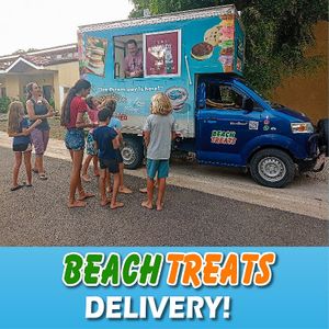 Beach Treats ice cream truck visiting local neighobourhoods, markets and events at Beach Treats in Huacas