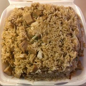 vegetarian chicken fried rice, no egg at China Chef in Clovis
