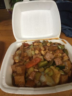 Vegan Kung Pao  at China Chef in Clovis