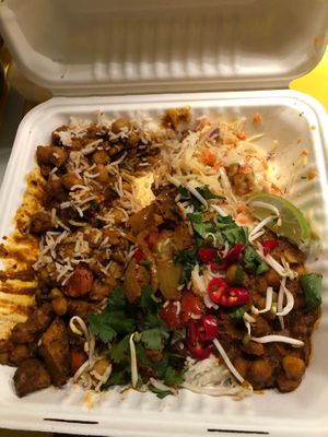 Thali plate (to-go) at Sandokan Vegan Bistro in Prague