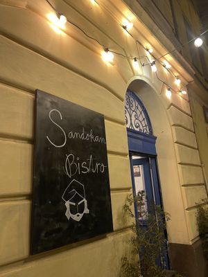 Outside  at Sandokan Vegan Bistro in Prague