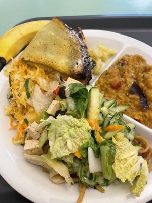 Lunch from the buffet   at Sandokan Vegan Bistro in Prague