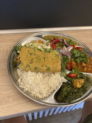 Sandokan thali mňam at Sandokan Vegan Bistro in Prague