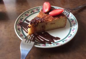 Sugar free cheese cake., at Kuchařky bez Domova in Prague