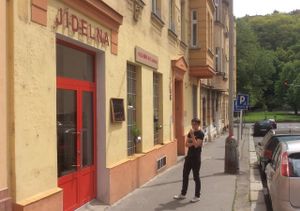 View from main road at Kuchařky bez Domova in Prague