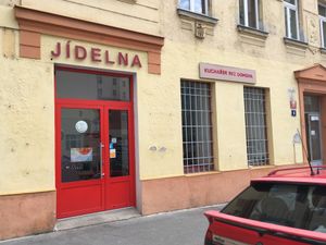 Outside at Kuchařky bez Domova in Prague