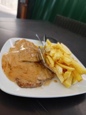 Seitán a la plancha at Taskatenda in Salvaterra De Mino