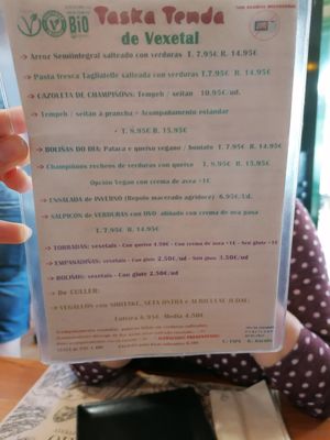 Menú veggie at Taskatenda in Salvaterra De Mino