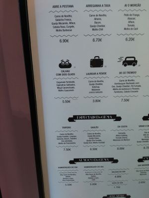 Menú at DeGema Hamburgueria in Porto