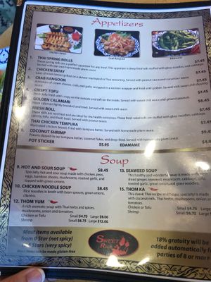 Menu 1 at Sweet Rice in Oak Harbor