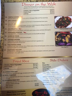 Menu 4 at Sweet Rice in Oak Harbor