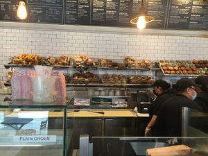 Bagel selection. at Pick A Bagel in New York City