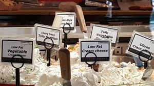 Vegan cream cheese at Pick A Bagel in New York City