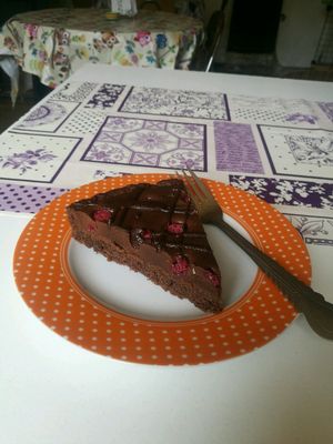 chocolate torte at La Cocina de Beterraga Rebelde in Valparaiso