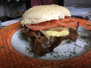 With cheese instead of mayo at La Cocina de Beterraga Rebelde in Valparaiso