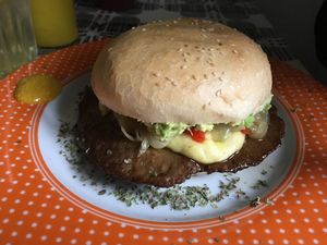 Cheese instead of mayo at La Cocina de Beterraga Rebelde in Valparaiso